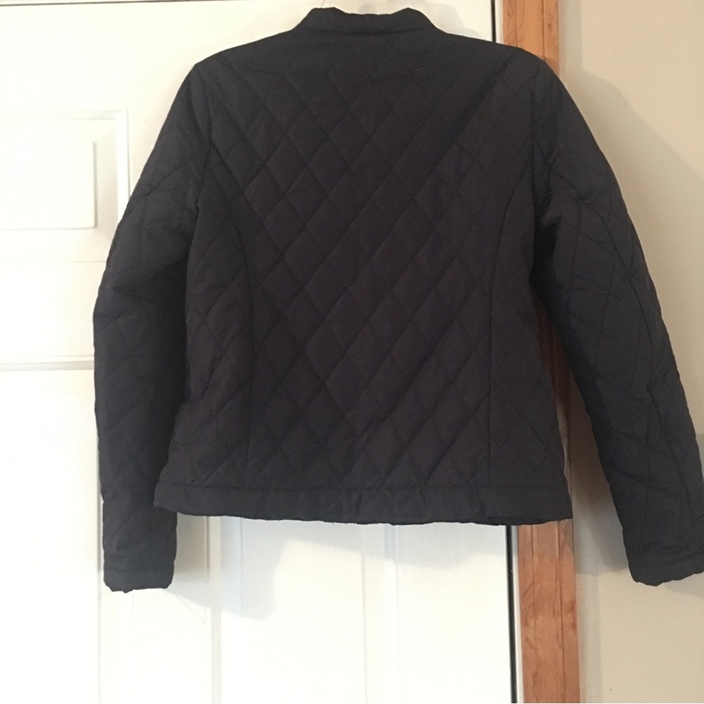 Liz Claiborne dark blue quilted short coat - Picture 3 of 11